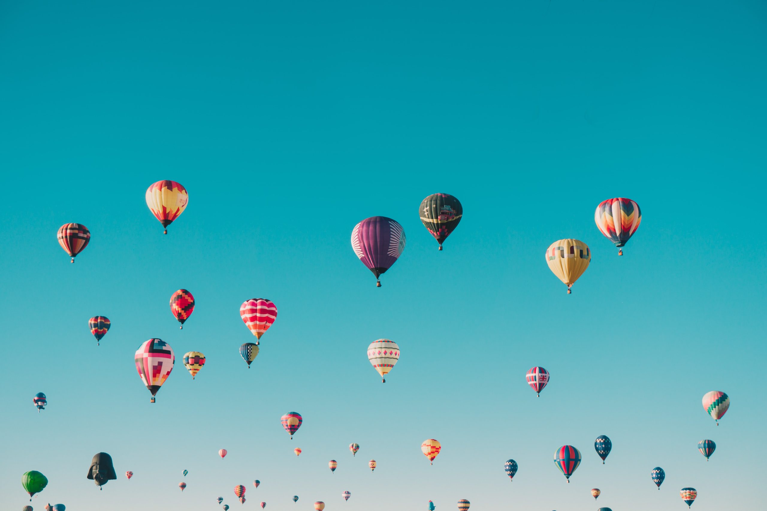 Hot air balloons in the blue sky - Let Go Free