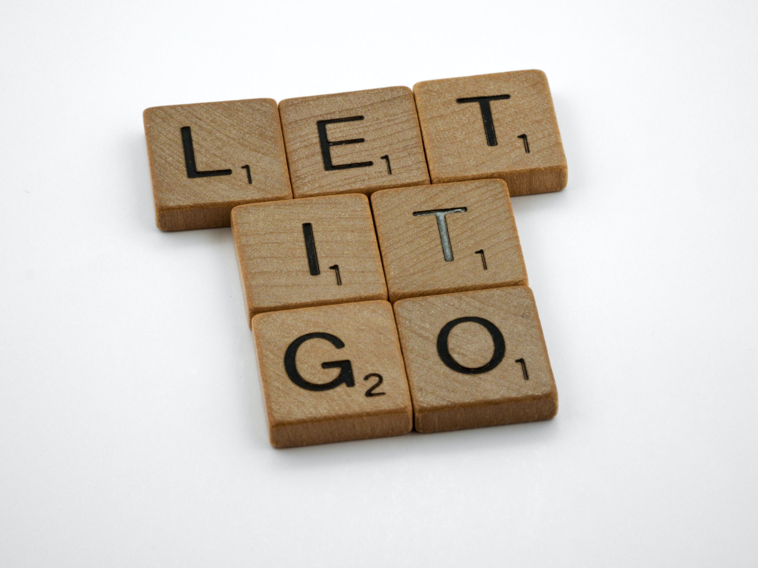 Scrabble blocks saying "Let it go" - How to Forgive